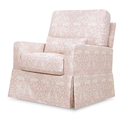 Morris & Co. x Namesake Crawford Pillowback Comfort Swivel Glider - Pure Brer Rabbit in Rose - M21787PBRR