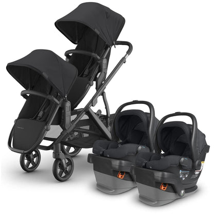 UPPAbaby Vista V3 Twin Stroller with RumbleSeat V3 + Mesa V2 Travel System Bundle - Jake / Jake - TWIN-V3-TRVL-MESA-V2-0303-VSO-NA-JKE