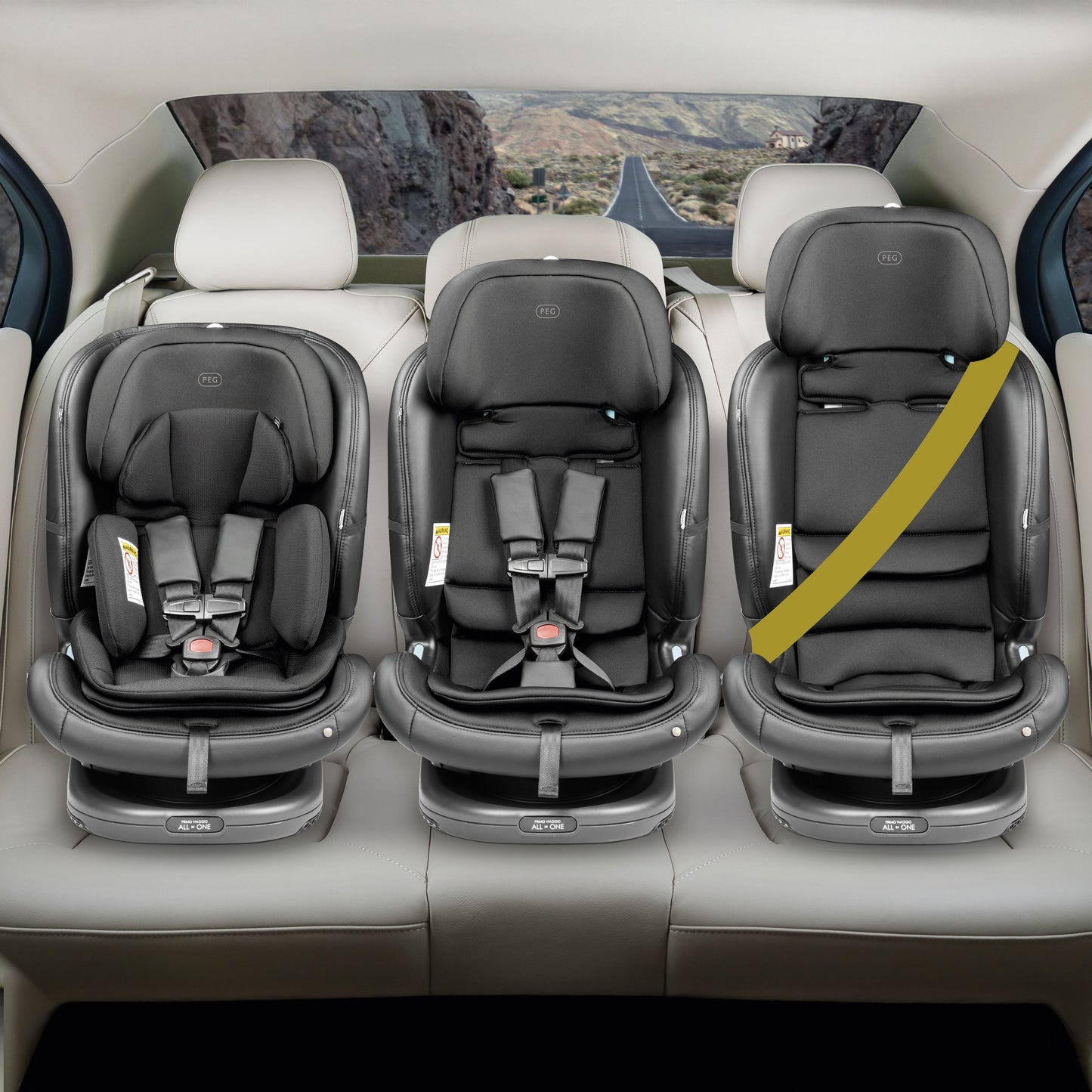 PEG Primo Viaggio All-In-One Convertible Car Seat - Licorice