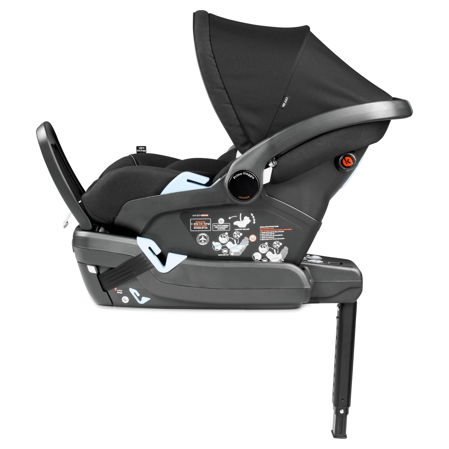 PEG Primo Viaggio Lounge Reclining Infant Car Seat - True Black