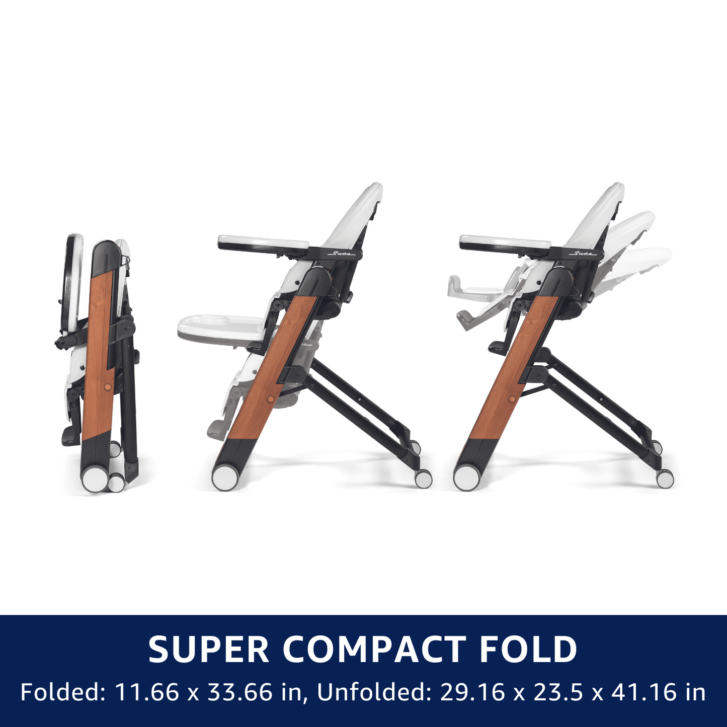 PEG Siesta High Chair - Ice (Grey)