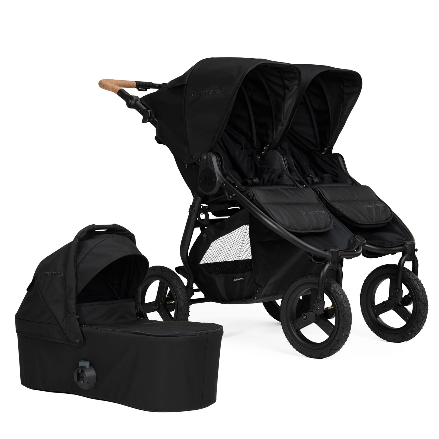 Bumbleride Indie Twin Stroller + One Bassinet Bundle - Black