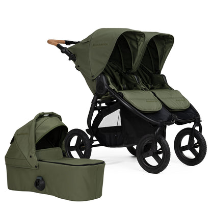 Bumbleride Indie Twin Stroller + One Bassinet Bundle - Olive