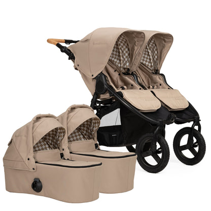Bumbleride Indie Twin Stroller + Two Bassinet Bundle - Sand