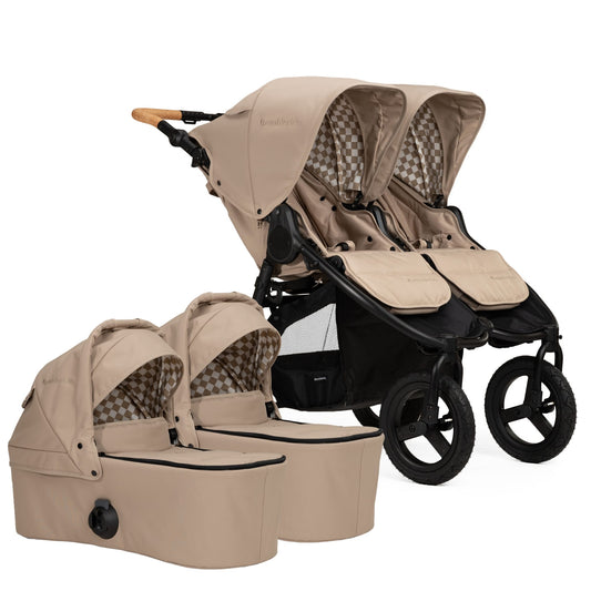 Bumbleride Indie Twin Stroller + Two Bassinet Bundle - Sand