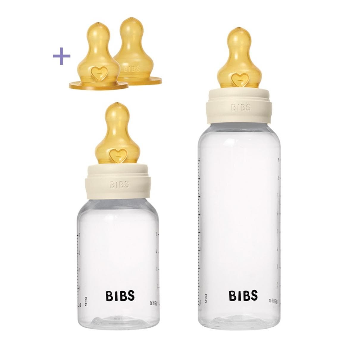 BIBS Baby BPA-Free PP Bottle Grow and Flow Set 5oz/9oz Latex - Ivory - 5018216