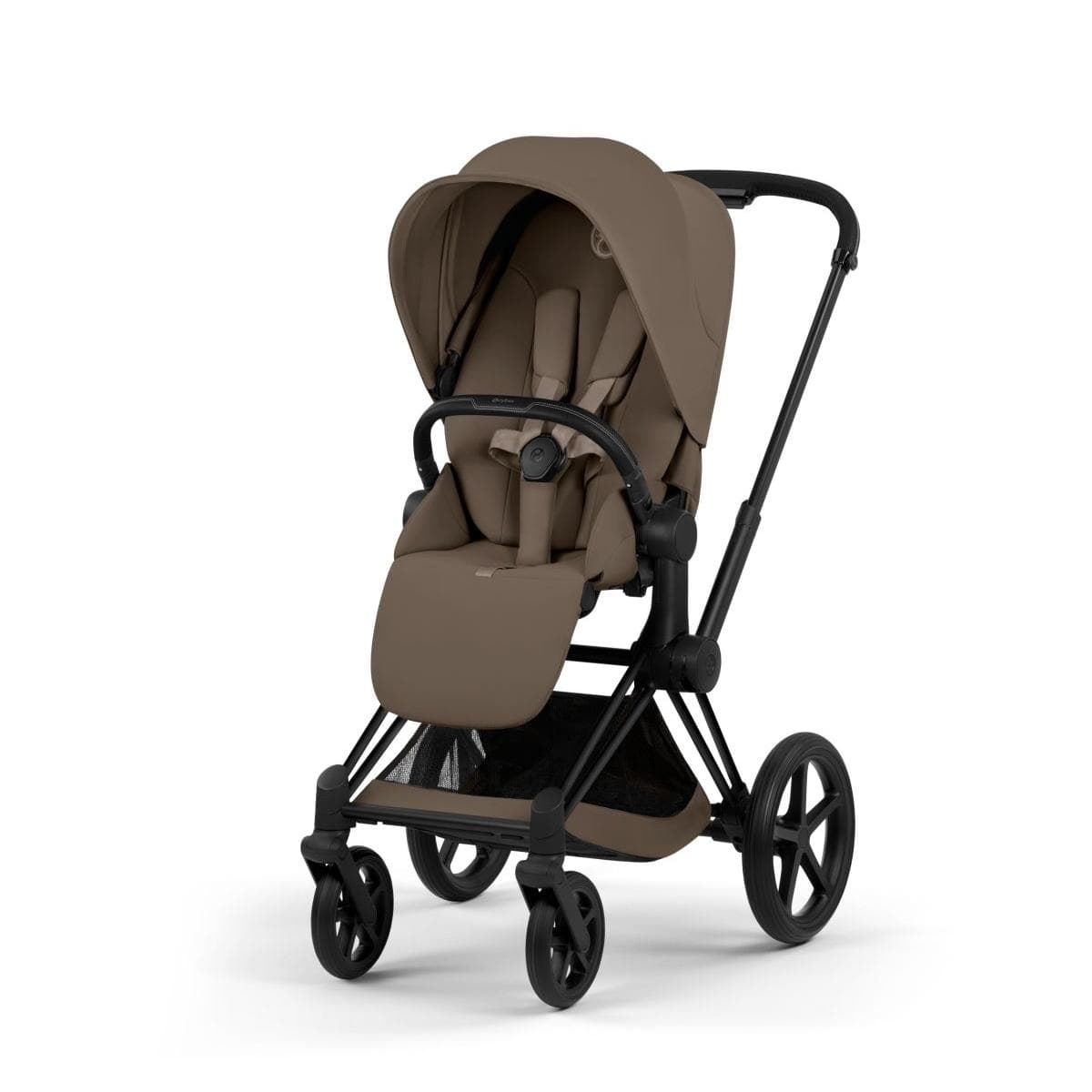 Cybex Priam Stroller (2026) - Matte Black Frame / Coconut Brown