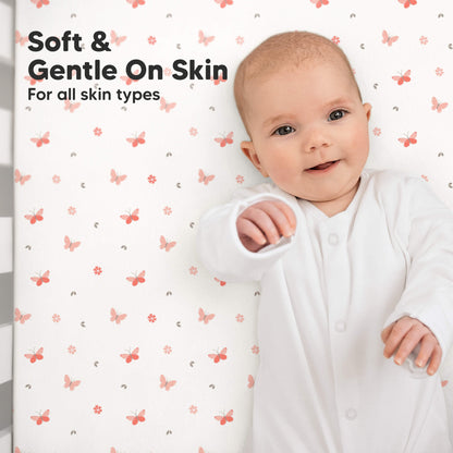 KeaBabies Organic Cotton Fitted Crib Sheet 2 Pack - KeaSafari image 4