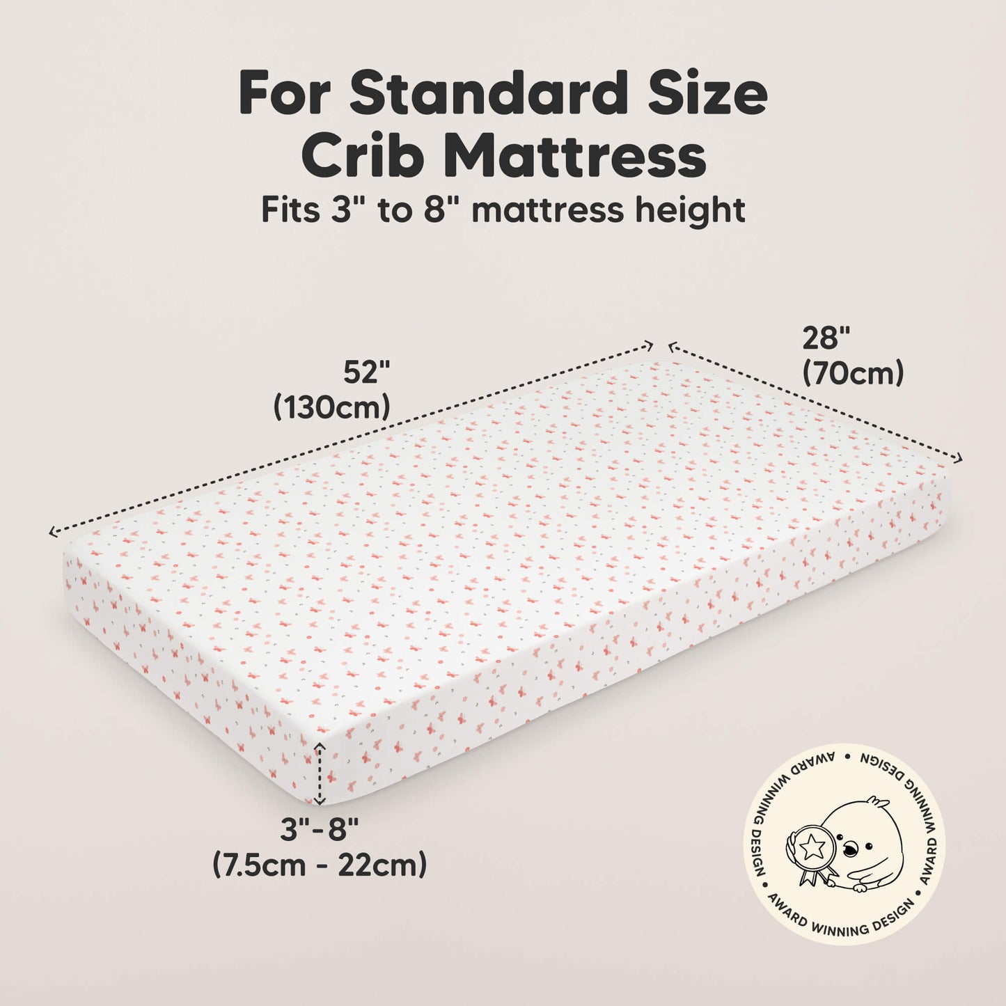 KeaBabies Organic Cotton Fitted Crib Sheet 2 Pack - Roarsome image 2