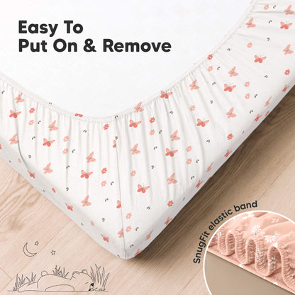 KeaBabies Organic Cotton Fitted Crib Sheet 2 Pack - Roarsome image 6