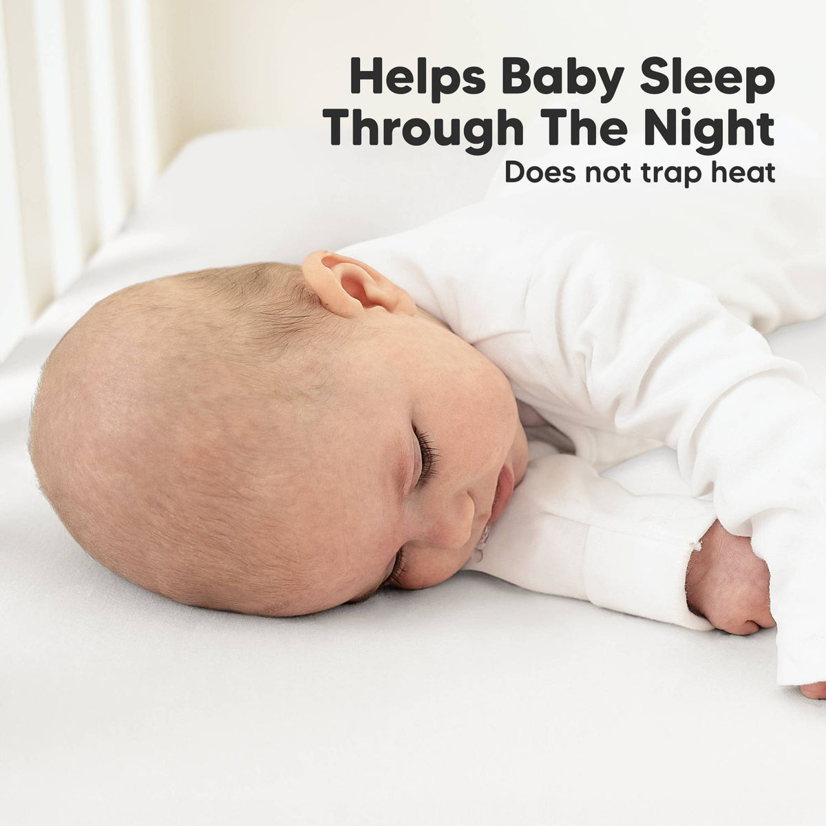 KeaBabies Organic Cotton Fitted Crib Sheet 2-Pack - Soft White