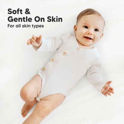 KeaBabies Soothe Fitted Mini Crib Sheets - Soft White