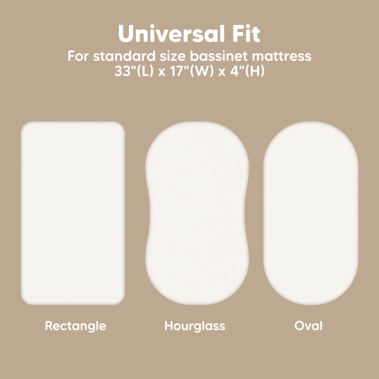 KeaBabies Isla Bassinet Mattress Sheets - Soft White image 3