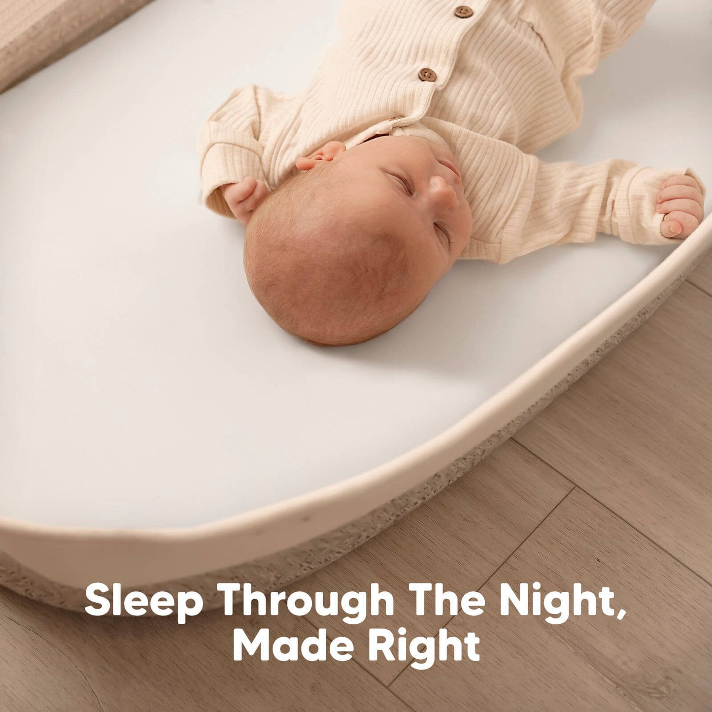 KeaBabies Isla Bassinet Mattress Sheets - Soft White image 7
