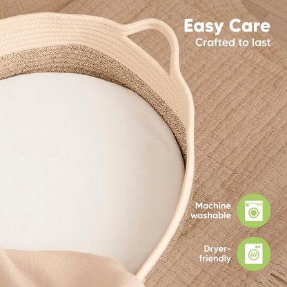 KeaBabies Isla Bassinet Mattress Sheets - Soft White image 8