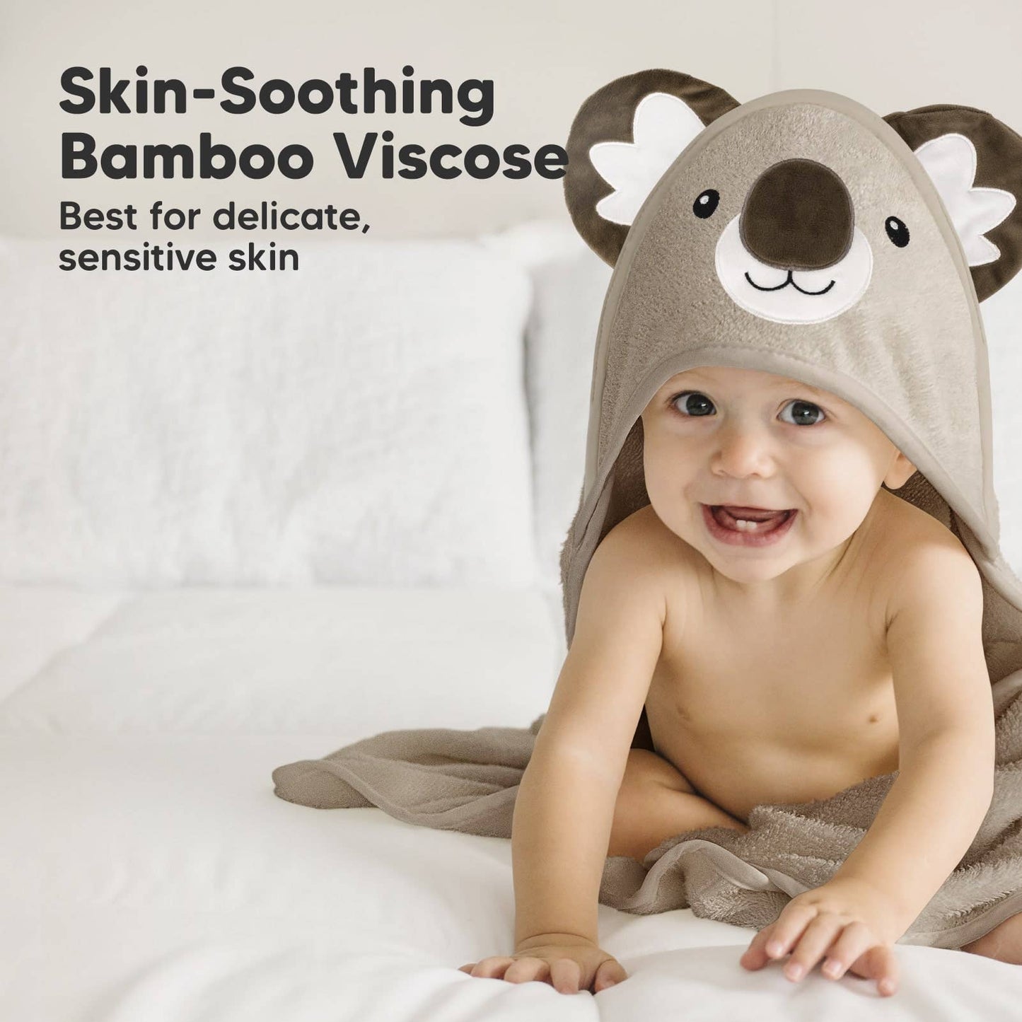 KeaBabies Cuddle Baby Hooded Towel - Koala