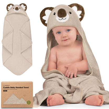 KeaBabies Cuddle Baby Hooded Towel - Koala