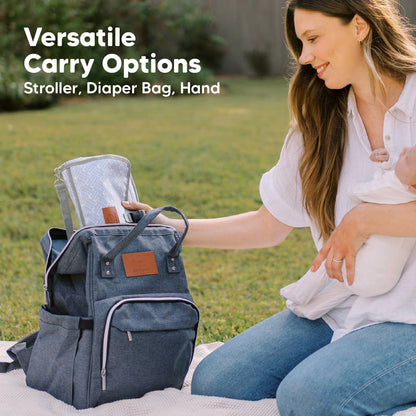 KeaBabies Ezee Portable Diaper Changing Pad - Gray Mod