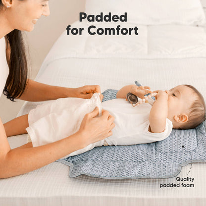 KeaBabies Ezee Portable Diaper Changing Pad - Gray Mod