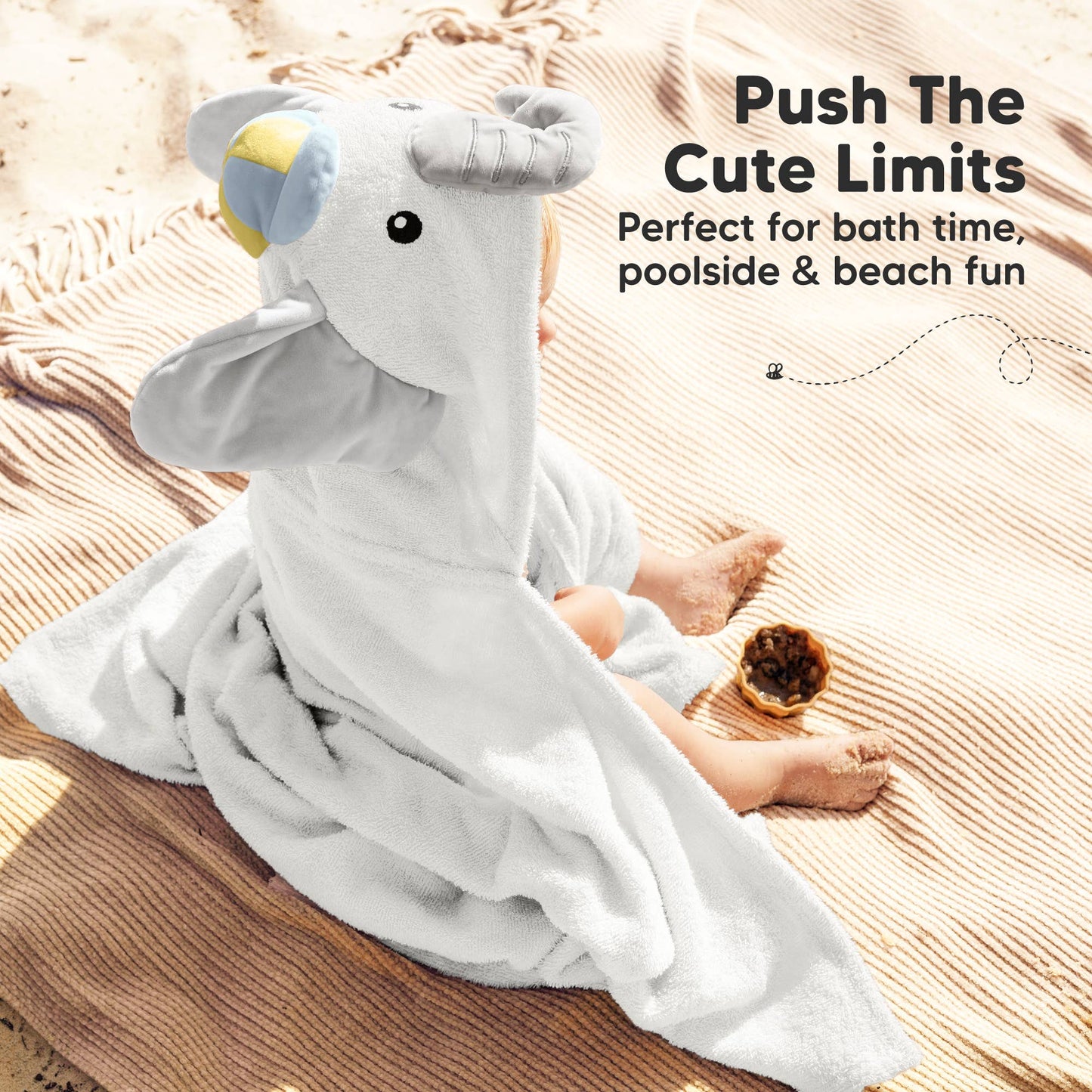 KeaBabies Playpals Hooded Baby Bath Towel - Ella