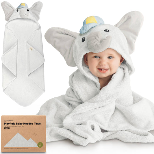 KeaBabies Playpals Hooded Baby Bath Towel - Ethan