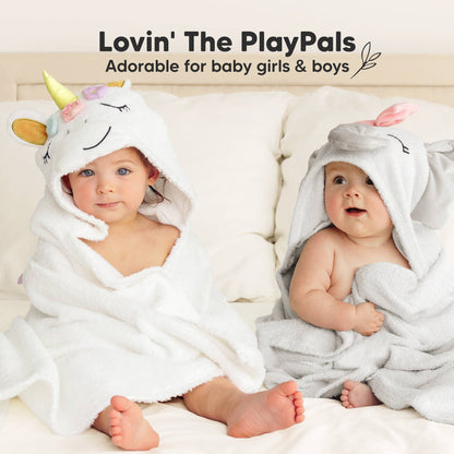 KeaBabies Playpals Hooded Baby Bath Towel - Ethan