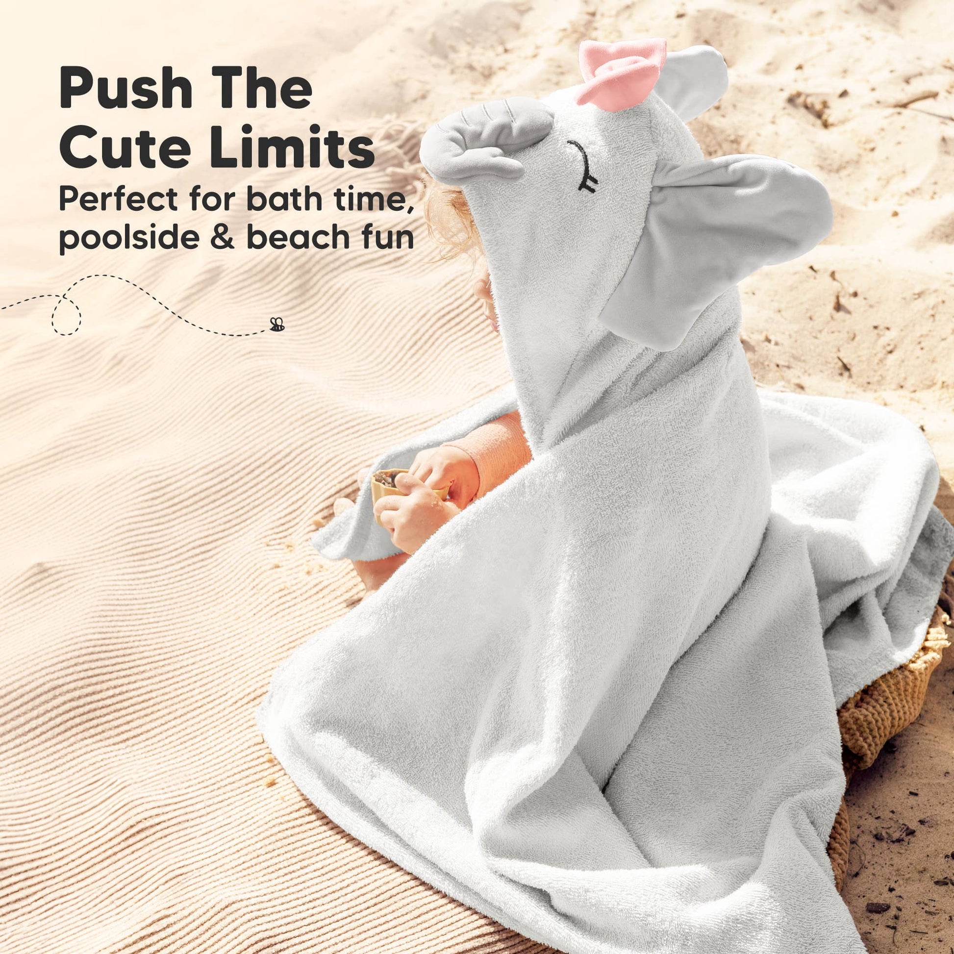 KeaBabies Playpals Hooded Baby Bath Towel - Ethan