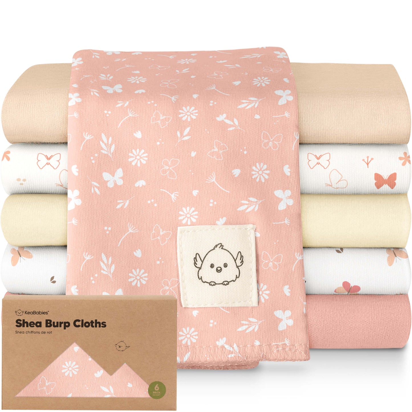 KeaBabies Shea Burp Cloths 6 Pack - Wilderness image 10