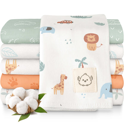KeaBabies Shea Burp Cloths 6 Pack - Wilderness