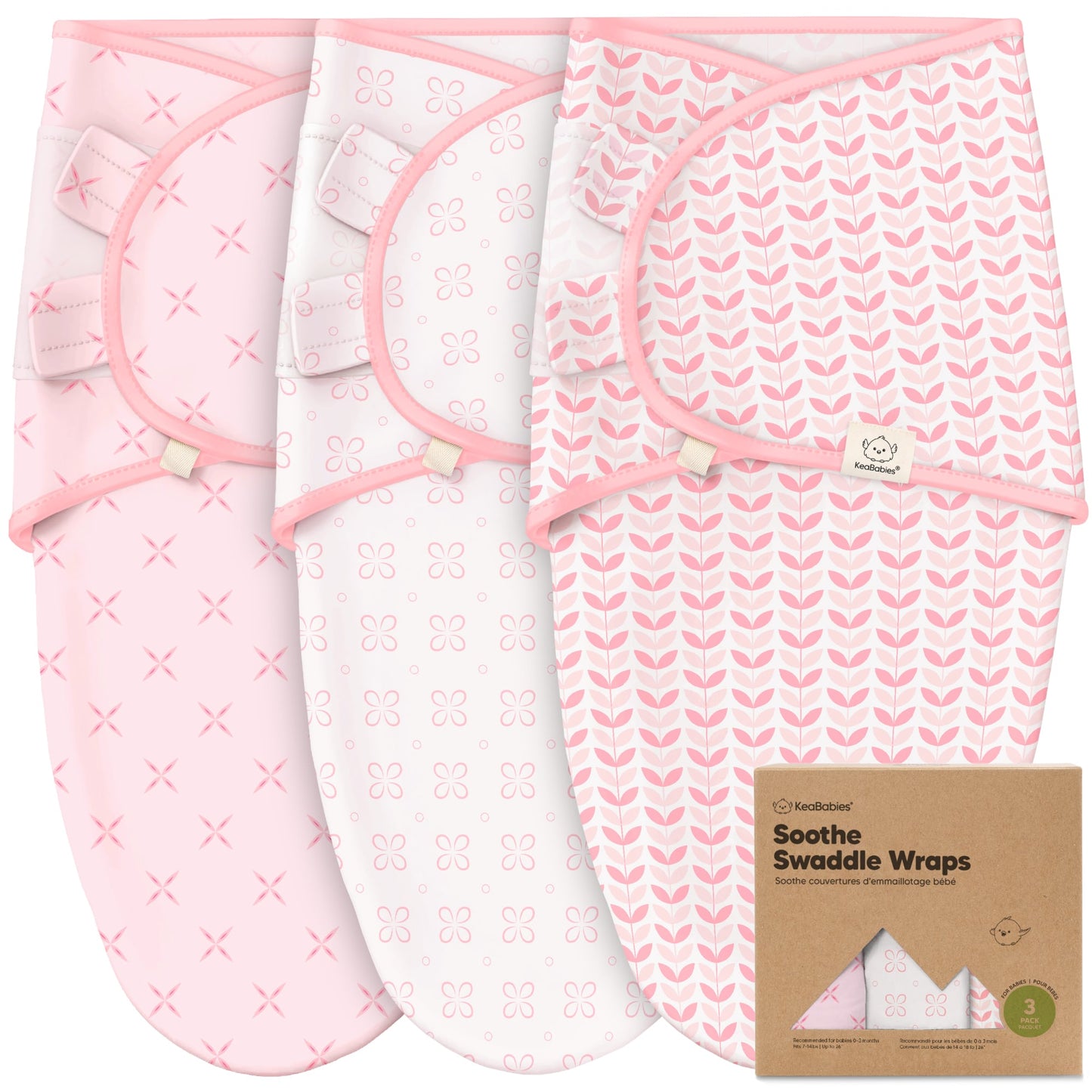 KeaBabies Soothe Baby Swaddles 3 Pack - ABC Land Cloud image 14