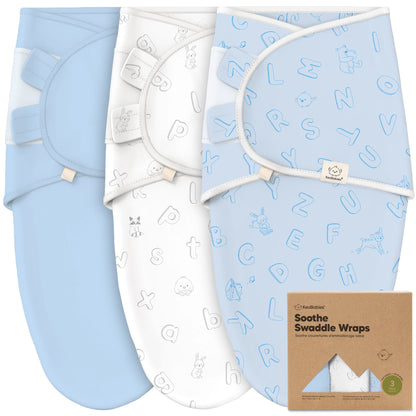 KeaBabies Soothe Baby Swaddles 3 Pack - ABC Land Cloud
