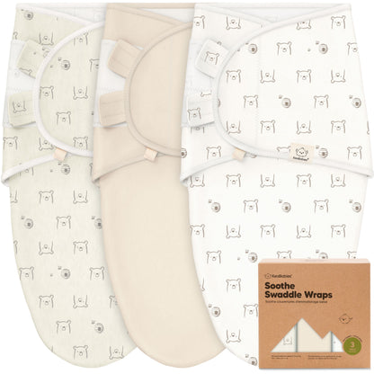 KeaBabies Soothe Baby Swaddles 3 Pack - Blossom image 15