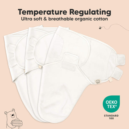 KeaBabies Soothe Baby Swaddles 3 Pack - Blossom image 6