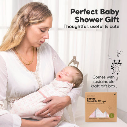 KeaBabies Soothe Baby Swaddles 3-Pack - Butterflies