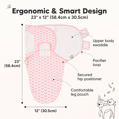 KeaBabies Soothe Baby Swaddles 3-Pack - Butterflies