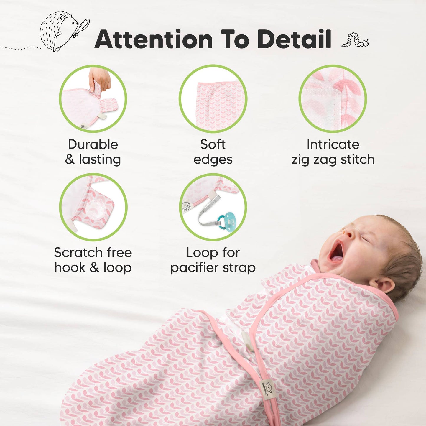 KeaBabies Soothe Baby Swaddles 3-Pack - Butterflies
