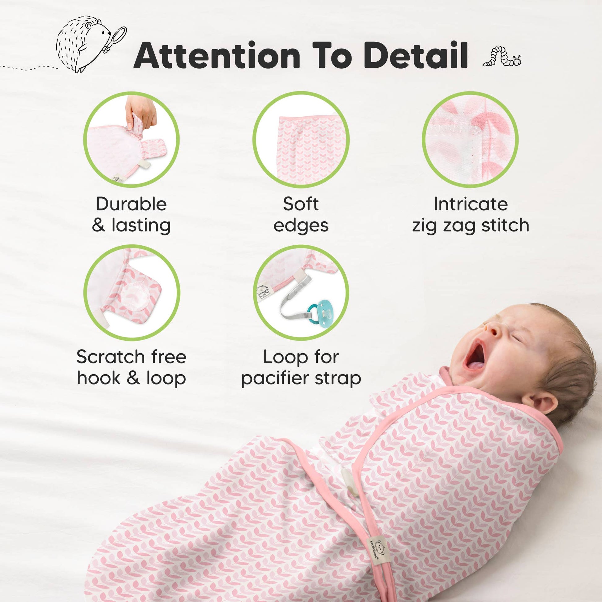 KeaBabies Soothe Baby Swaddles 3-Pack - Butterflies