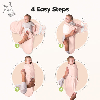 KeaBabies Soothe Baby Swaddles 3 Pack - Soft White image 5