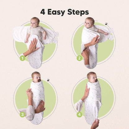 KeaBabies Soothe Zippy Baby Swaddles 3 Pack - Bumble Bear image 8