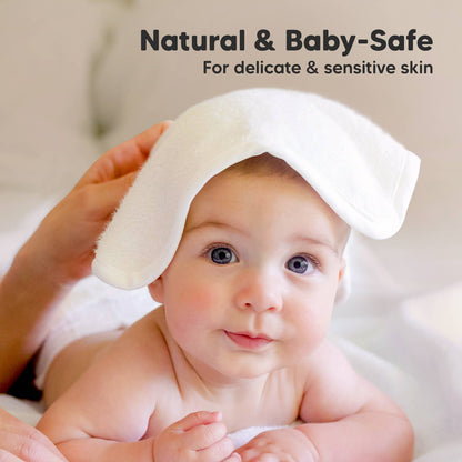 KeaBabies Baby Wash Cloths 6-Pack - White