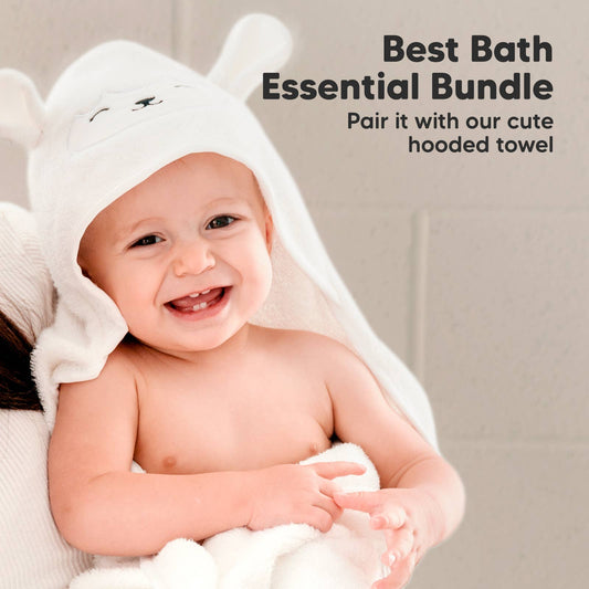 KeaBabies Baby Wash Cloths 6-Pack - White