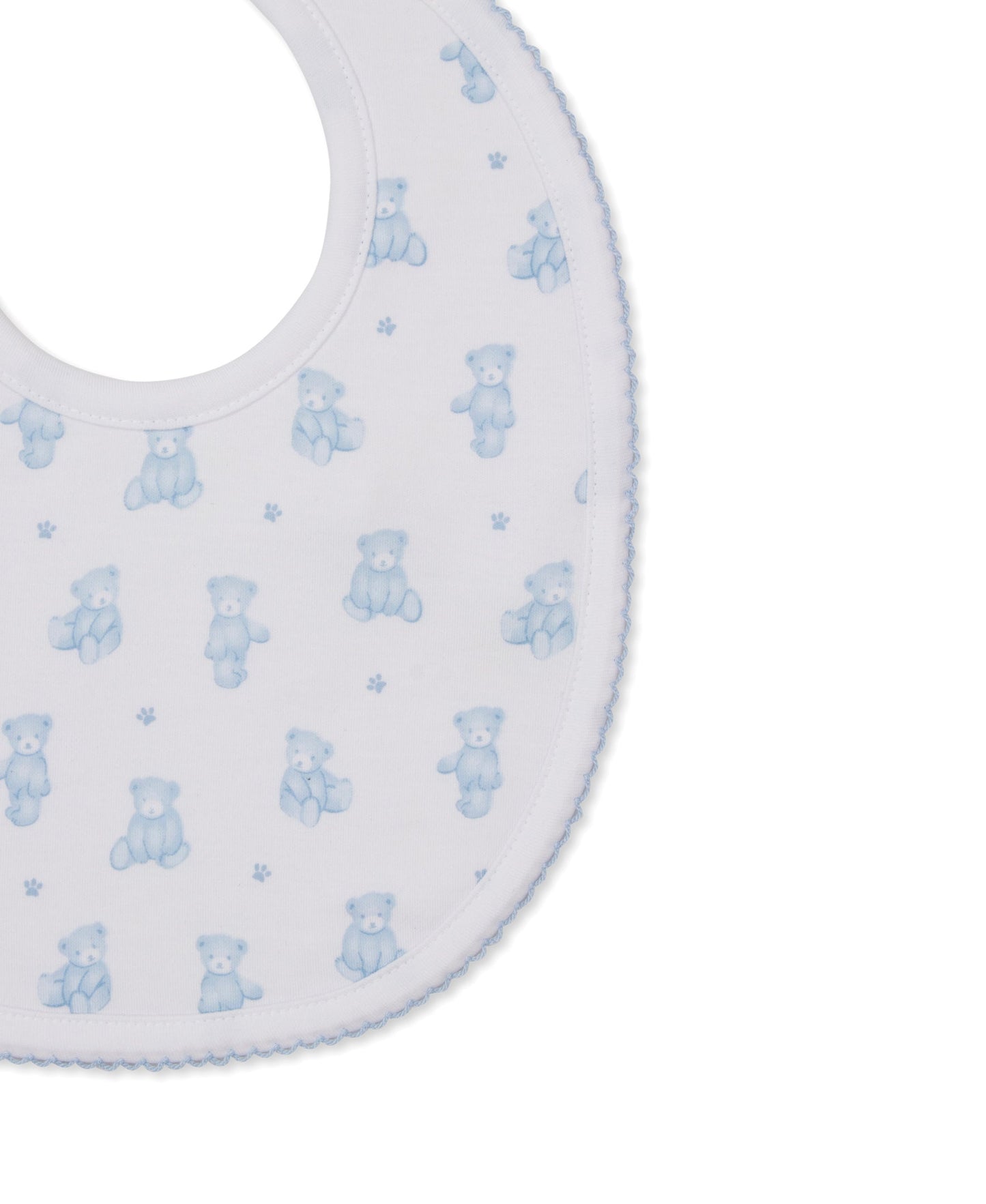 Kissy Kissy Bib - Teddy Bears, Light Blue, One Size - Image 2