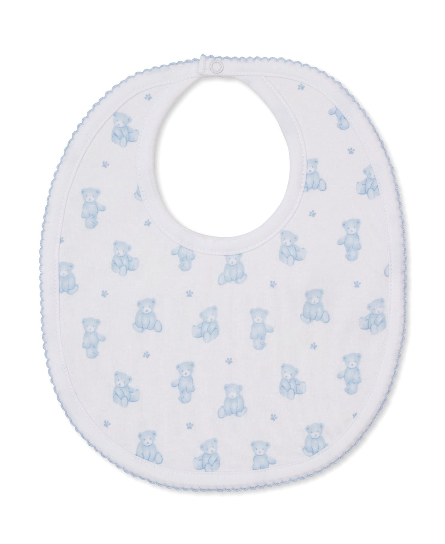 Kissy Kissy Bib - Teddy Bears, Light Blue, One Size