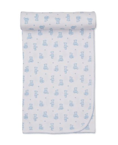 Kissy Kissy Blanket - Teddy Bears, Light Blue, One Size