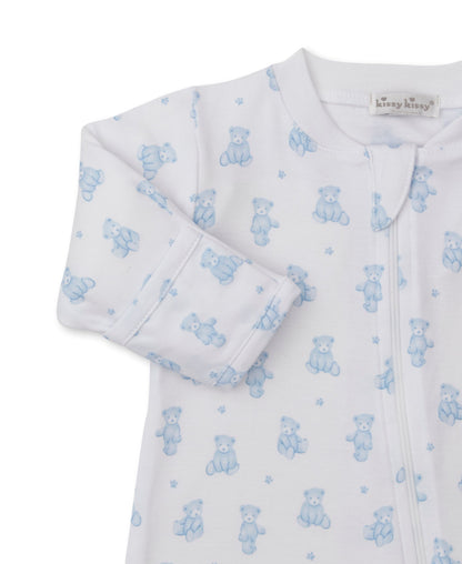 Kissy Kissy Footie w/ Zip - Teddy Bears, Light Blue, 3-6M - Image 2