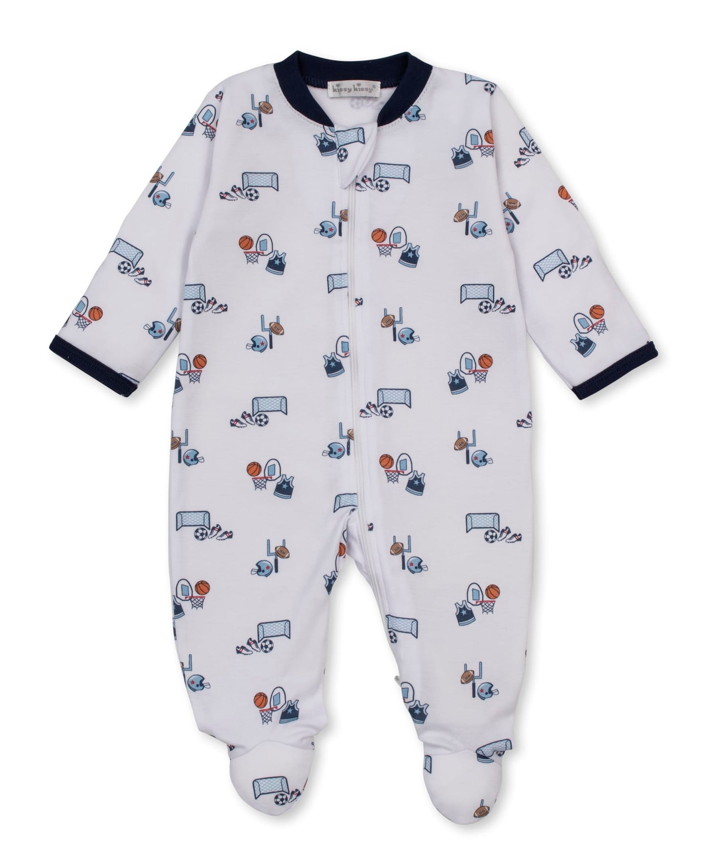 Kissy Kissy Zip Footie - Recreation Sports, 0-3M
