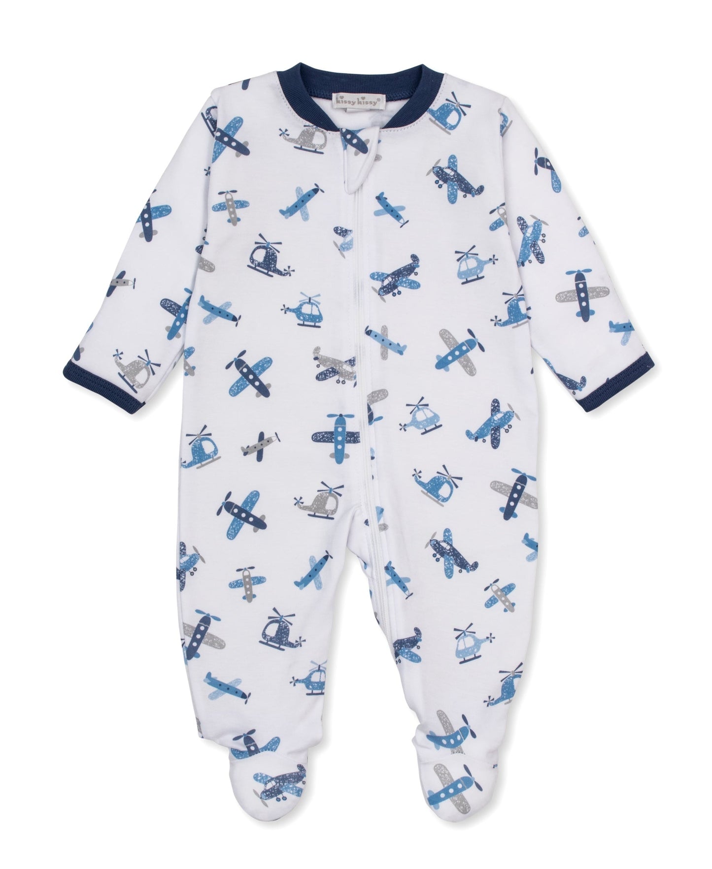 Kissy Kissy Zip Footie - Awesome Aircrafts Multi, 3-6M