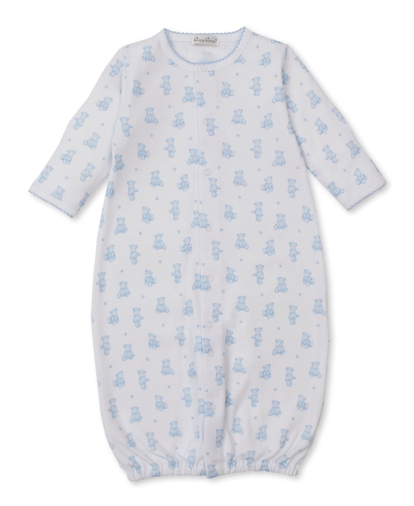 Kissy Kissy Convertible Gown - Teddy Bears, Light Blue, Newborn