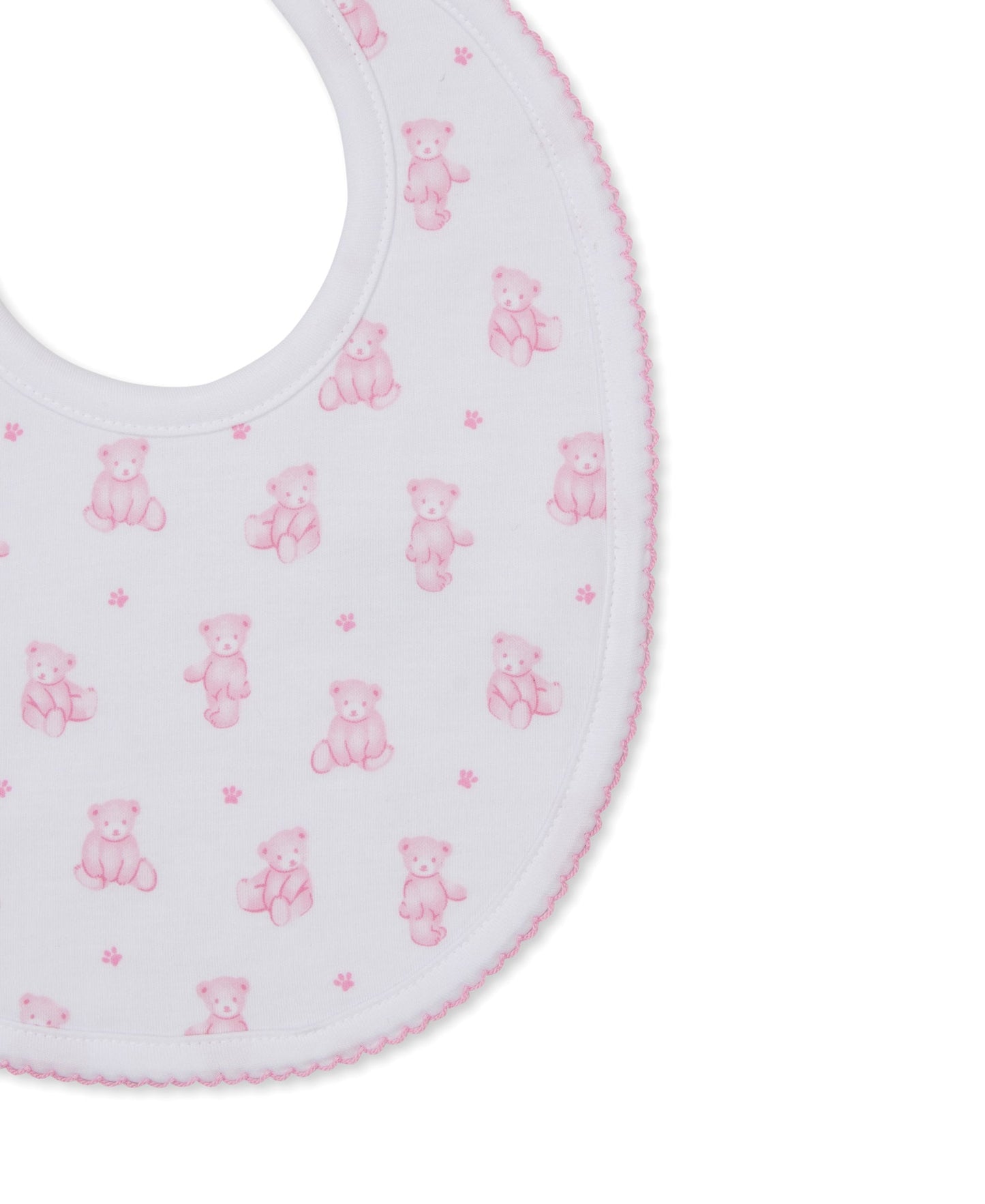Kissy Kissy Bib - Teddy Bears, Pink, One Size - Image 2