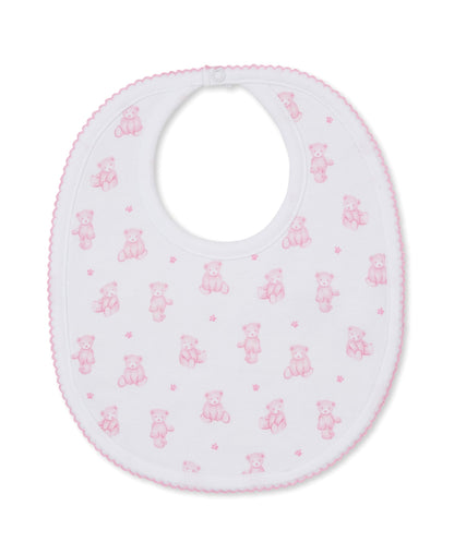 Kissy Kissy Bib - Teddy Bears, Pink, One Size
